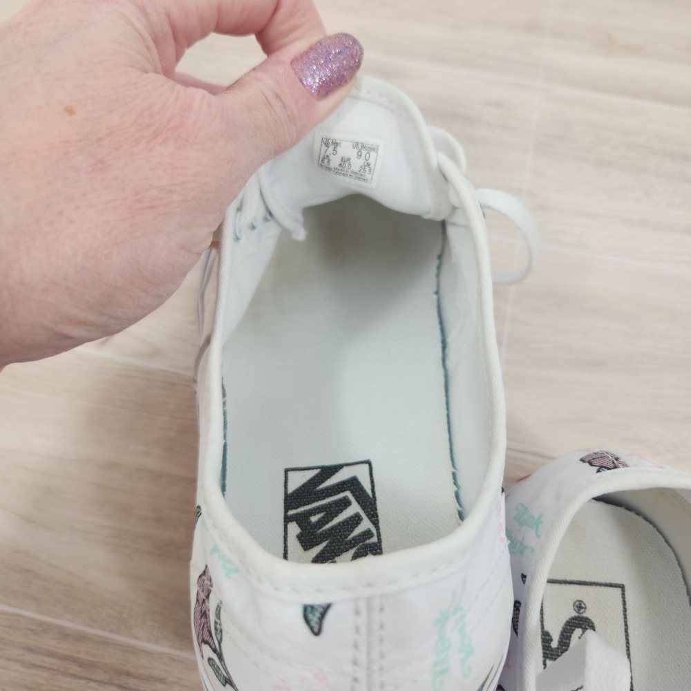 Vans Authentic Thank You‎ White & Floral Men 7.5 Women 9 - Picture 8 of 16